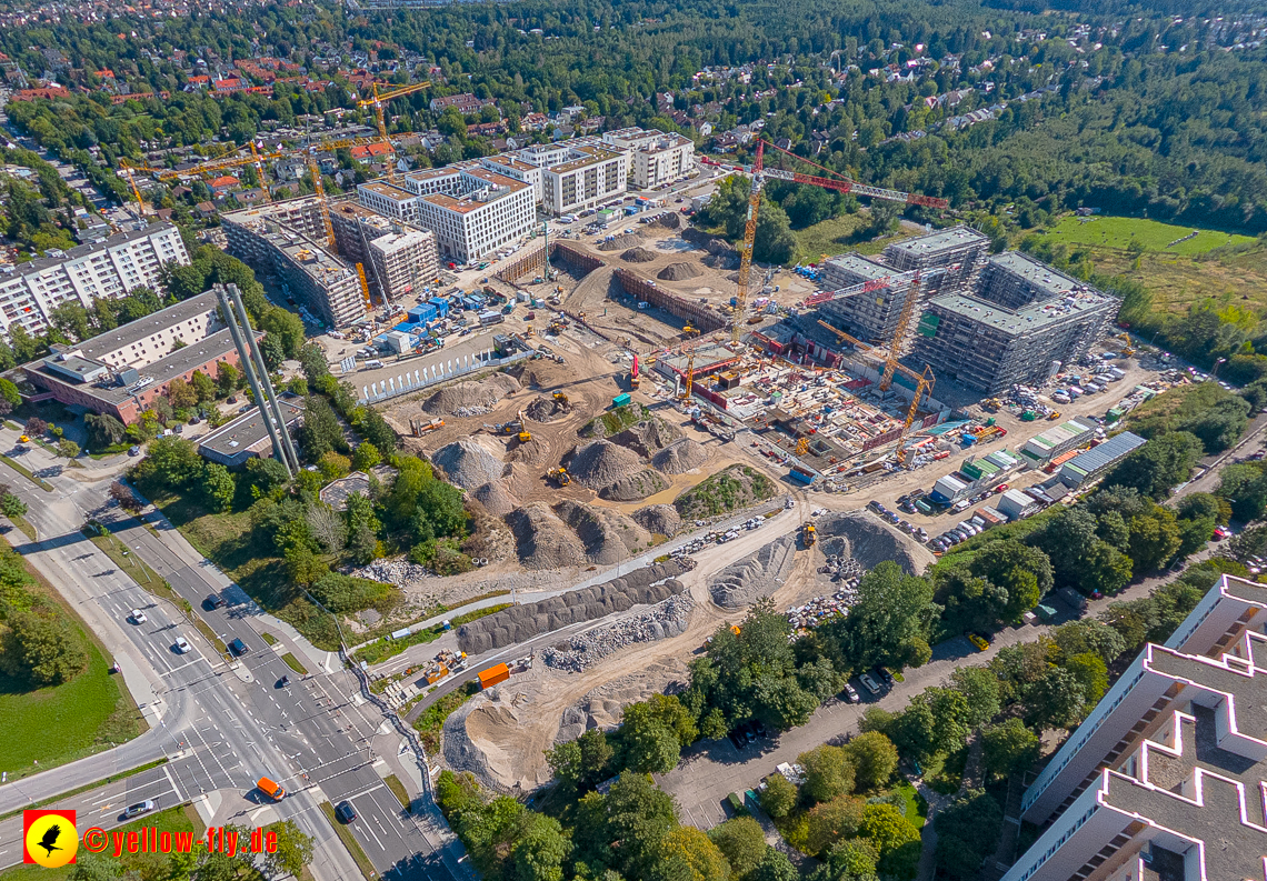02.09.2023 - eine neue Baugrube auf dem Alexisquartier in Neuperlach